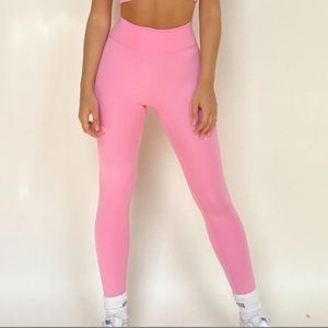437 pink active leggings high waisted (never worn)